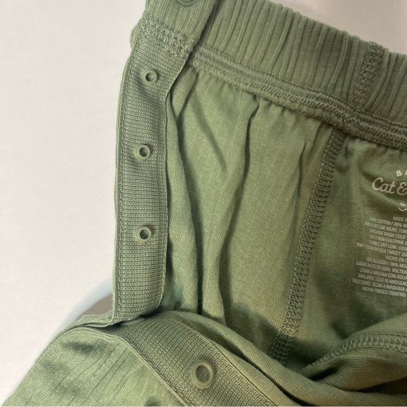 Cat & Jack Unisex Green Adaptive Side Snap Pants Bottoms for Baby. New! - Picture 5 of 6